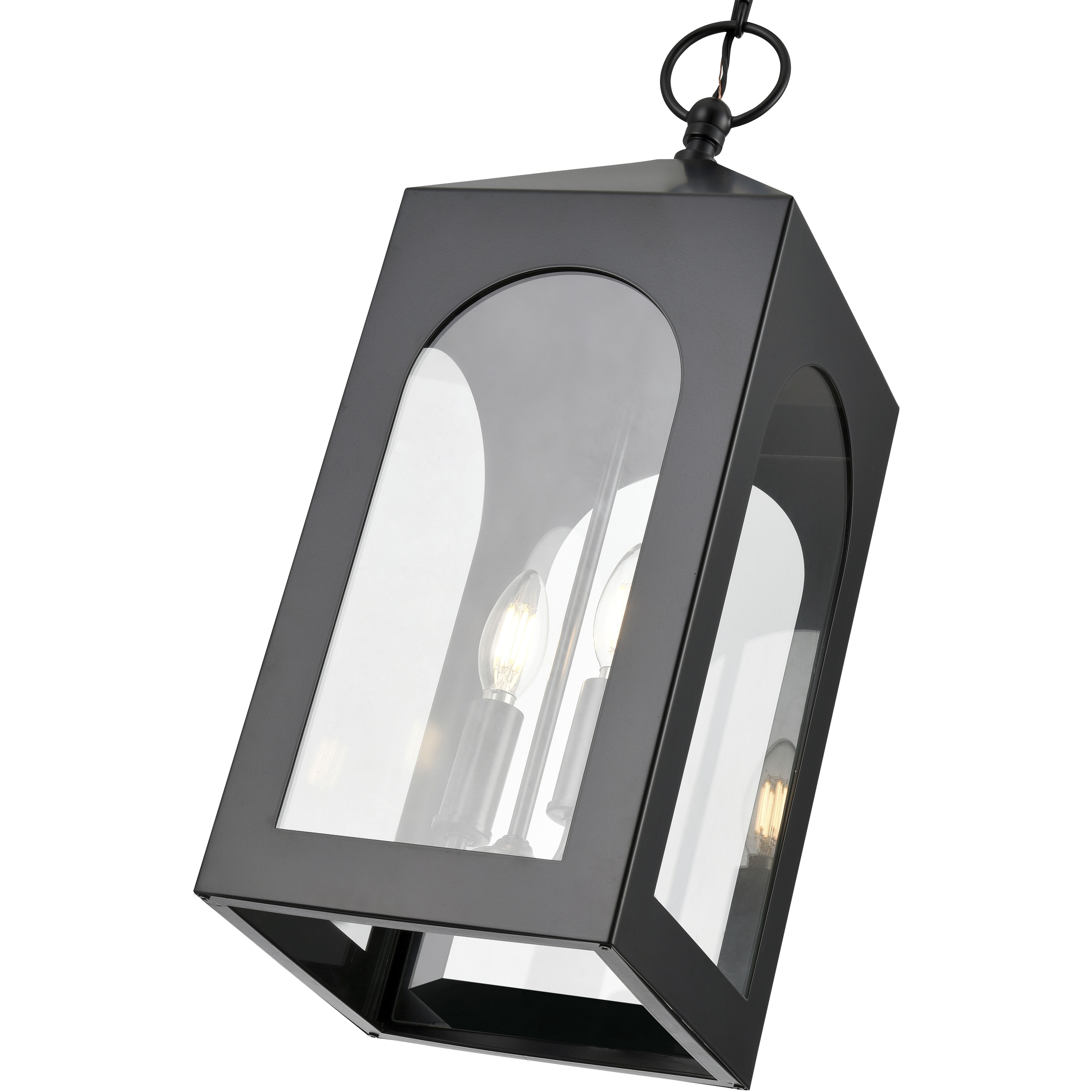 Bratton 2 Light 8.5 inch Powder Coated Black Outdoor Hanging Lantern